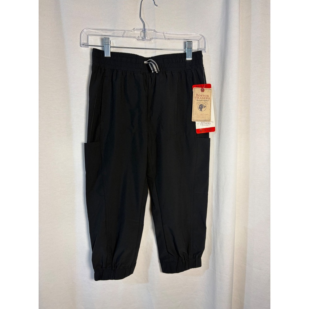 Boston Traders Kids Black Cargo Jogger Pants Size M 9-10 NWT
